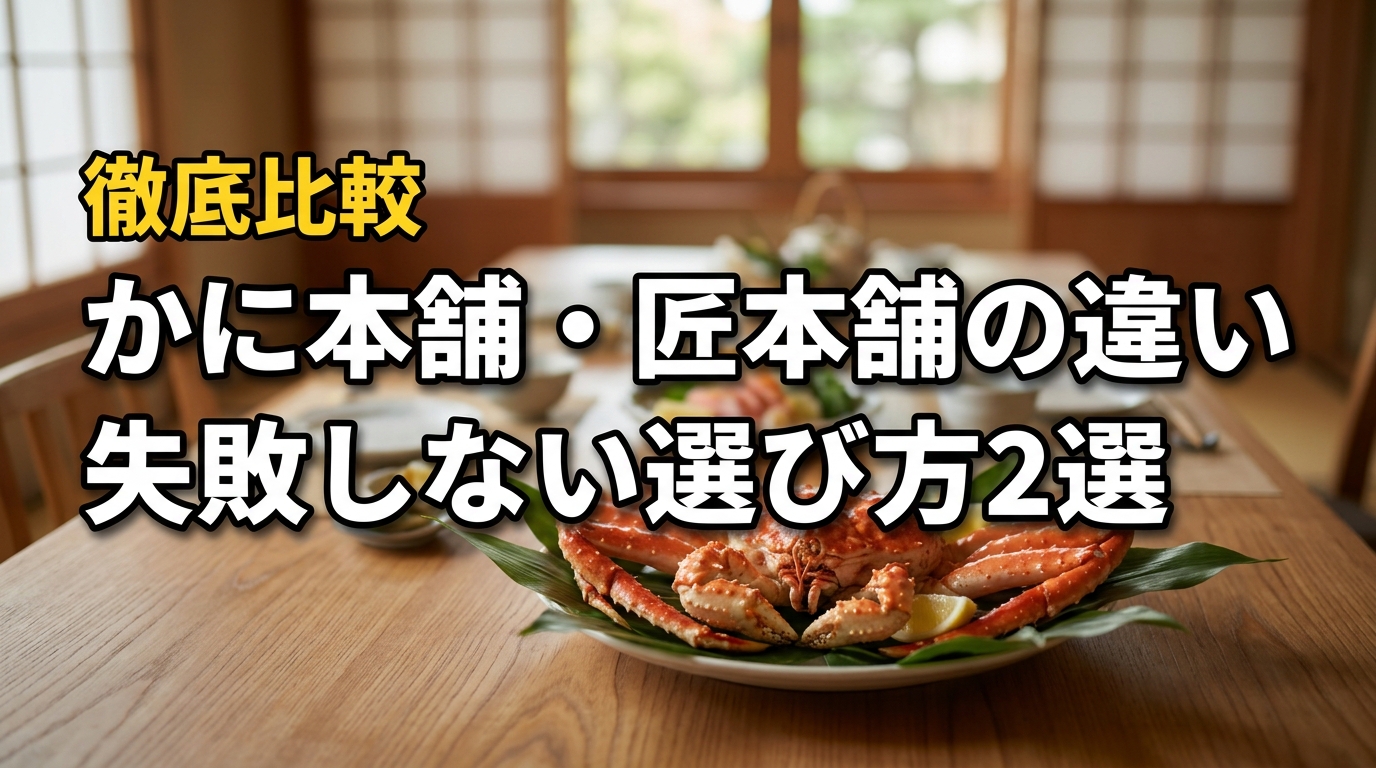 かに本舗と匠本舗の違いは？同一運営の謎と失敗しない選び方2選